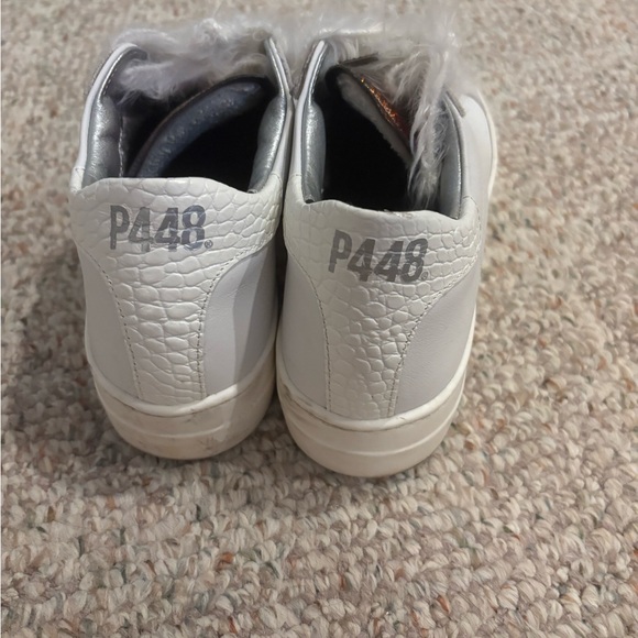 P448 White Glitter Sneakers - Picture 2 of 3